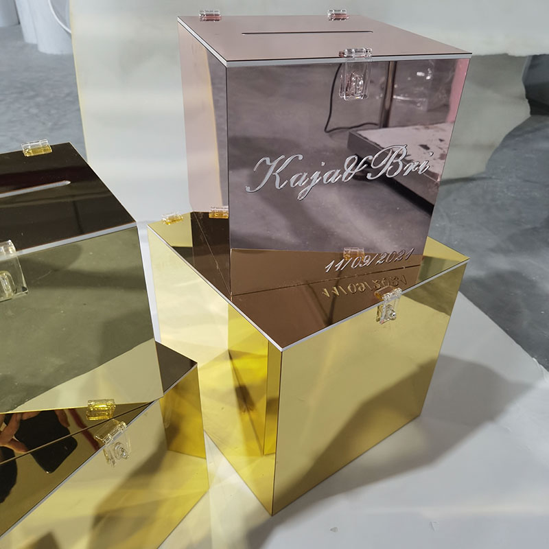 Wedding Card Box - Akrylowe pudełko na kartki ślubne, urna