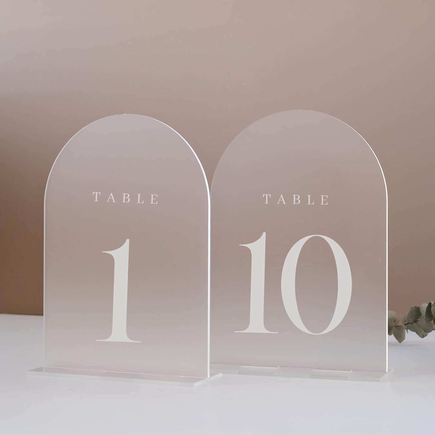 Table Number Gold - Akrylowe numery stołów z podstawkami, 5x7